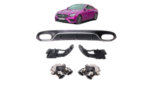 Difuusor Mercedes-Benz E C238 A238 tagumine koos kroom Pipes