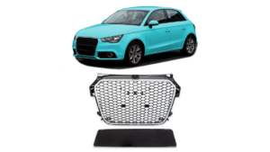 Iluvõre Audi A1 8X hõbedane & läikiv must