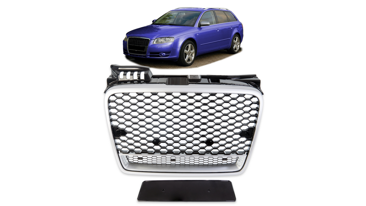 Iluvõre Audi A4 B7 hõbedane & läikiv must