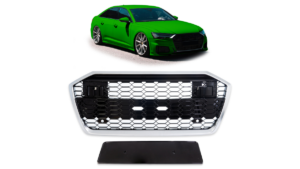Iluvõre Audi A6 C8 hõbedane & läikiv must