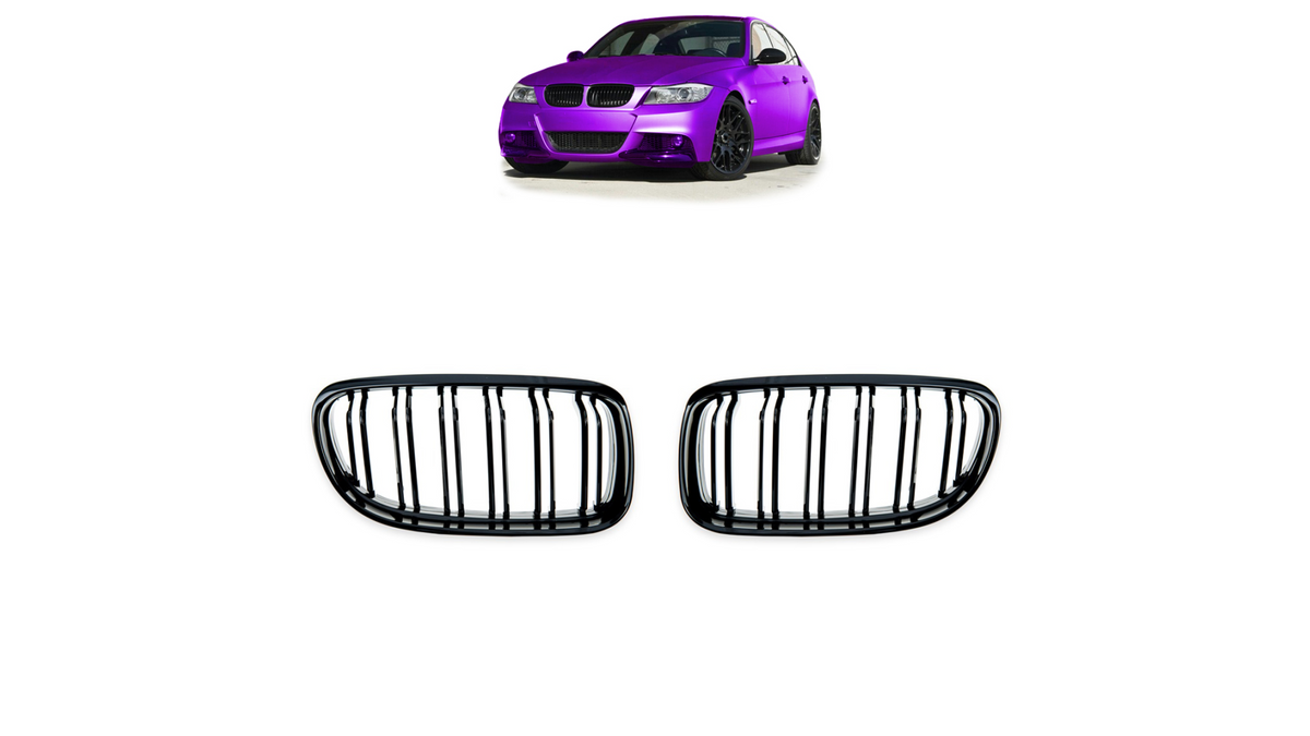 Iluvõre BMW 3 E90 E91 Facelift Dual Line läikiv must