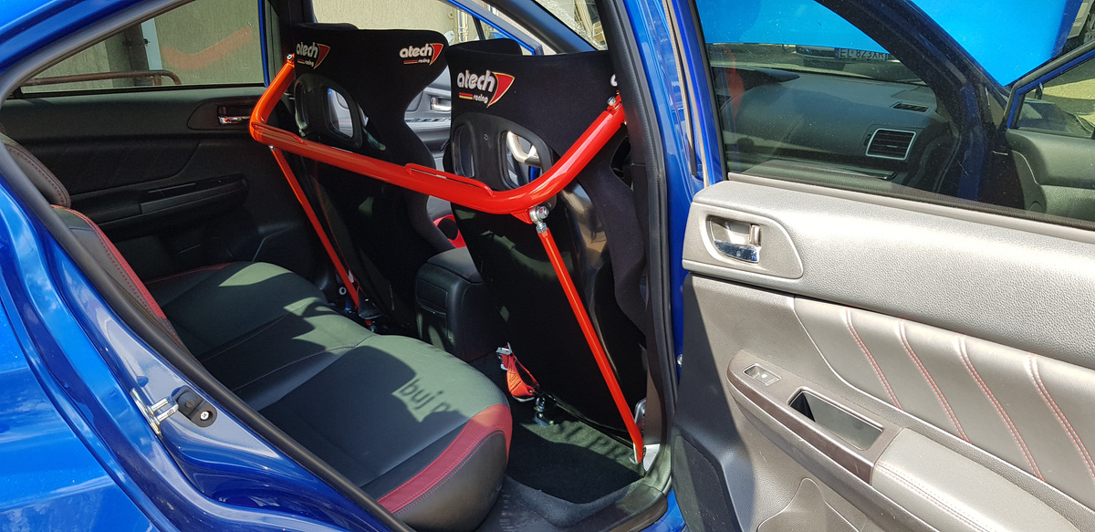 Turvavöö tugivarras Subaru Impreza 4 WRX STI 2015+ punane