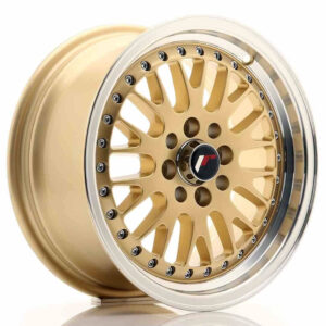 JR Wheels (JR Veljed) JR10 15x7 ET30 4x100/108 Gold w/Machined Lip
