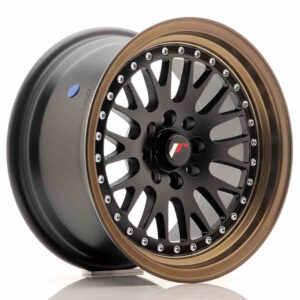 JR Wheels (JR Veljed) JR10 15x8 ET20 4x100/108 Matt Black w/Bronze Lip