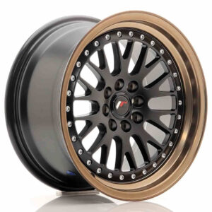 JR Wheels (JR Veljed) JR10 16x8 ET20 4x100/108 Matt Black w/Bronze Lip