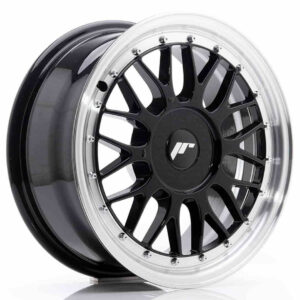 JR Wheels (JR Veljed) JR23 16x7 ET20-45 BLANK Gloss Black w/Machined Lip
