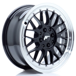 JR Wheels (JR Veljed) JR23 16x7 ET40 4x100/114.3 Gloss Black w/Machined Lip