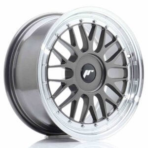 JR Wheels (JR Veljed) JR23 17x8 ET20-45 BLANK Hyper Gray w/Machined Lip