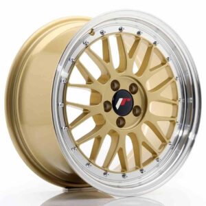 JR Wheels (JR Veljed) JR23 17x8 ET35 5x100 Gold w/Machined Lip