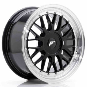 JR Wheels (JR Veljed) JR23 17x8 ET40-45 BLANK Gloss Black w/Machined Lip