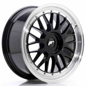 JR Wheels (JR Veljed) JR23 18x8 ET30-45 BLANK Glossy Black w/Machined Lip
