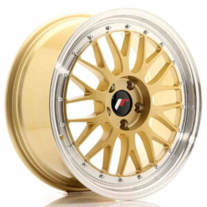 JR Wheels (JR Veljed) JR23 18x8 ET40 5x112 Gold w/Machined Lip