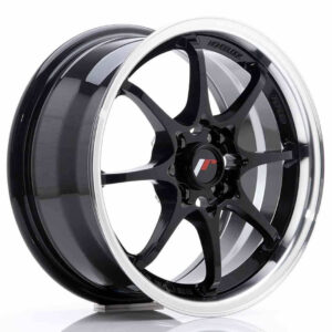 JR Wheels (JR Veljed) JR5 15x7 ET35 4x100 Gloss Black w/Machined Lip