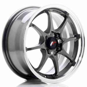 JR Wheels (JR Veljed) JR5 15x7 ET35 4x100 Gun Metal w/Machined Lip