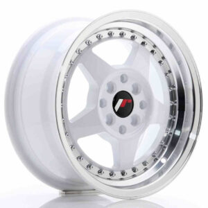 JR Wheels (JR Veljed) JR6 15x7 ET35 4x100/114 White w/Machined Lip