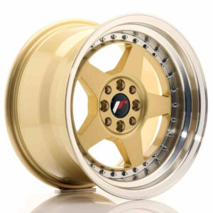 JR Wheels (JR Veljed) JR6 16x9 ET20 4x100/108 Gold w/Machined Lip