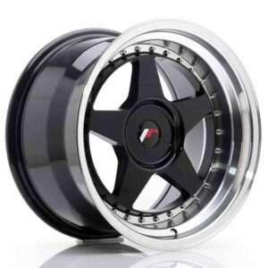 JR Wheels (JR Veljed) JR6 17x10 ET20 BLANK Glossy Black w/Machined Lip