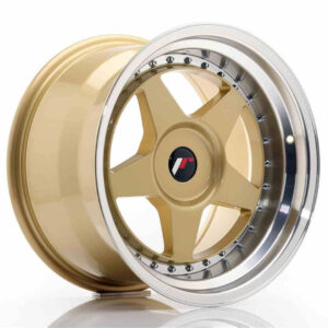 JR Wheels (JR Veljed) JR6 17x10 ET20 BLANK Gold w/Machined Lip