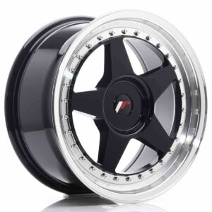 pol_pl_JR-Wheels-JR6-17x8-ET20-35-BLANK-Glossy-Black-w-Machined-Lip-161593_1.jpg JR Wheels (JR Veljed) JR6 17x8 ET20-35 BLANK Glossy Black w/Machined Lip