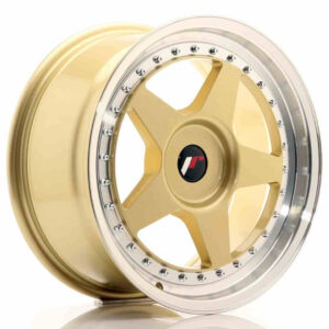 JR Wheels (JR Veljed) JR6 17x8 ET35 BLANK Gold w/Machined Lip