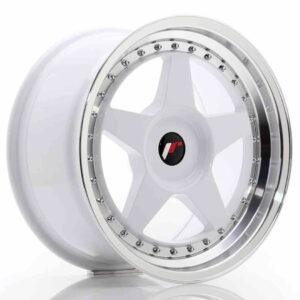 JR Wheels (JR Veljed) JR6 17x9 ET20-35 BLANK White w/Machined Lip