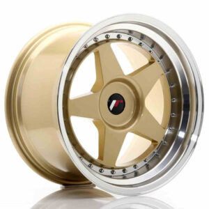 JR Wheels (JR Veljed) JR6 18x10.5 ET0-25 BLANK Gold w/Machined Lip
