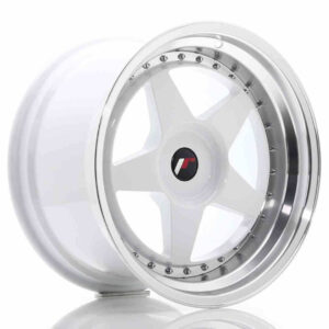 JR Wheels (JR Veljed) JR6 18x10.5 ET0-25 BLANK White w/Machined Lip