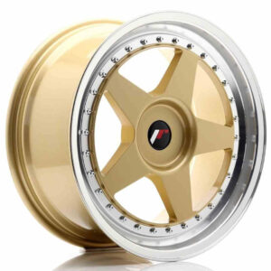 JR Wheels (JR Veljed) JR6 18x8.5 ET20-40 BLANK Gold w/Machined Lip