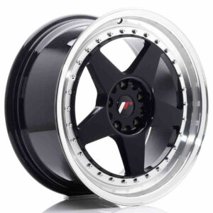 JR Wheels (JR Veljed) JR6 18x8.5 ET22 5x114.3/120 Glossy Black w/Machined Lip