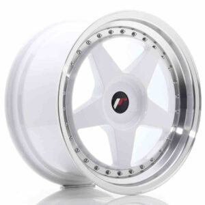 JR Wheels (JR Veljed) JR6 18x9.5 ET20-40 BLANK White w/Machined Lip