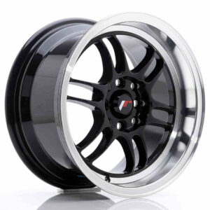 JR Wheels (JR Veljed) JR7 15x8 ET35 4x100/114 Glossy Black w/Machined Lip