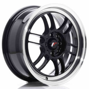JR Wheels (JR Veljed) JR7 16x7 ET38 4x100/114 Gloss Black w/Machined Lip