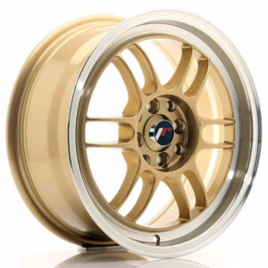 JR Wheels (JR Veljed) JR7 16x7 ET38 4x100/114 Gold w/Machined Lip