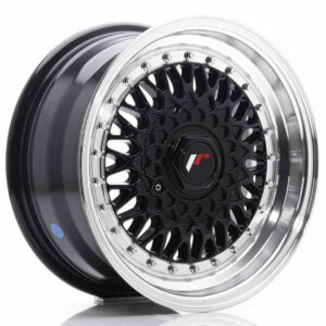 JR Wheels (JR Veljed) JR9 15x7 ET20 4x100/108 Gloss Black w/Machined Lip