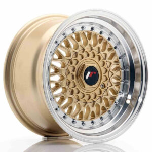 JR Wheels (JR Veljed) JR9 15x8 ET15 4x100/114 Gold w/Machined Lip