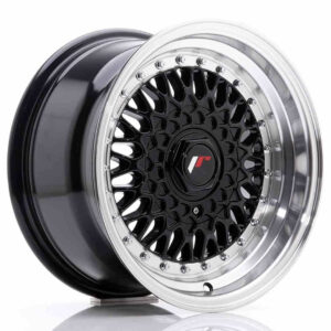 JR Wheels (JR Veljed) JR9 15x8 ET20 4x100/108 Gloss Black w/Machined Lip