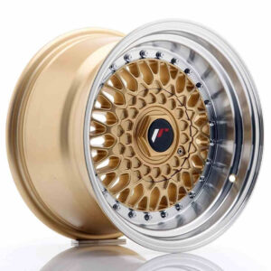 JR Wheels (JR Veljed) JR9 15x9 ET10 4x100/108 Gold w/Machined Lip