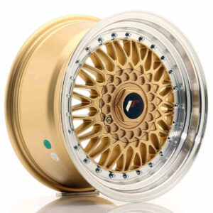 JR Wheels (JR Veljed) JR9 16x8 ET25 4x100/108 Gold w/Machined Lip