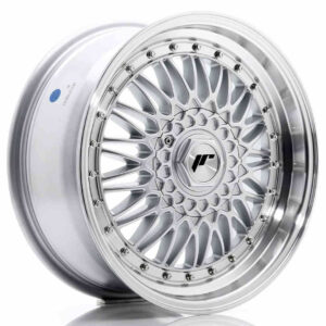 JR Wheels (JR Veljed) JR9 17x7.5 ET20-35 BLANK Silver w/Machined Lip+Silver Rivets