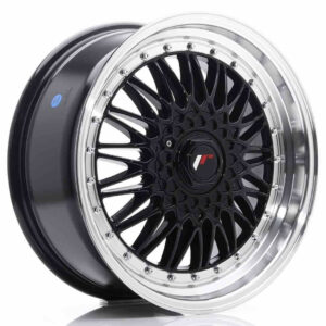 JR Wheels (JR Veljed) JR9 18x8 ET35-40 BLANK Gloss Black w/Machined Lip
