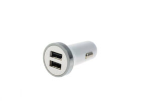 Autolaadija 12-24V 2xUSB 2.4A valge Type 2
