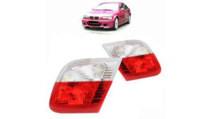Tuled BMW 3 E46 tagumine Inner Vasak punane-Clear