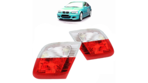 Tuled BMW 3 E46 tagumine Inner Parem punane-Clear
