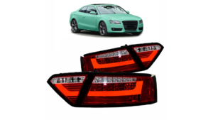 Tuled Audi A5 8T tagumine LED punane-Clear
