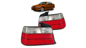 Tuled BMW 3 E36 tagumine punane Clear