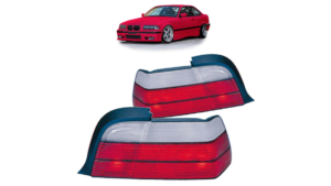 Tuled BMW 3 E36 tagumine punane Clear