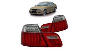 Tuled BMW 3 E46 Facelift tagumine LED punane-Clear