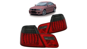 Tuled BMW 3 E46 Facelift tagumine LED punane-Smoked