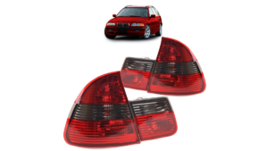 Tuled BMW 3 E46 tagumine Crystal punane Smoked