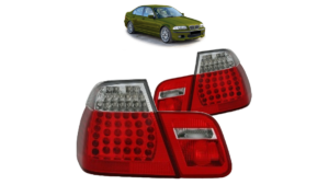 Tuled BMW 3 E46 tagumine LED punane-Clear